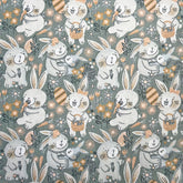 Craft Cotton Company Fuzzy Spring Happy Bunny Cotton Print Fabric (3206)